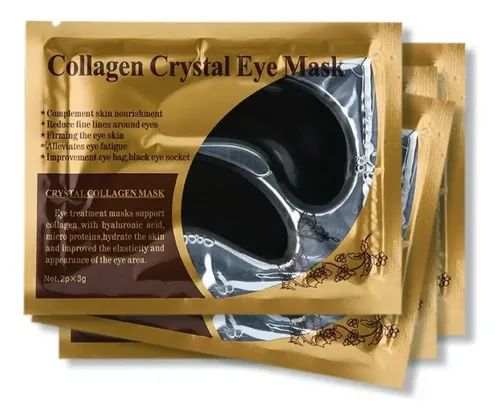 Máscara Colágeno Ojeras Crystal Parche Mascarilla X10 Unidad