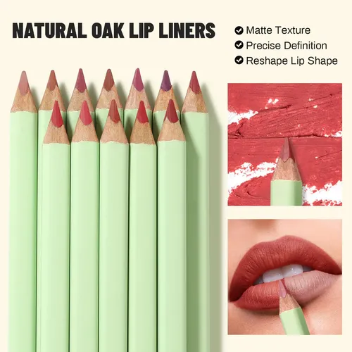 Pudaier Set 12 Lápices Delineadores Labios Mate Velvet