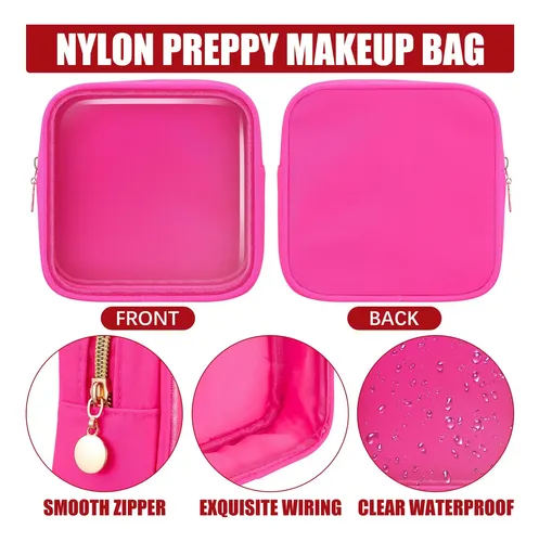 Bolsa De Maquillaje Hushee De Nailon Transparente Para Mujer