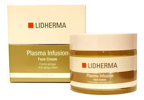 Crema Facial Lidherma Plasma Infusion Antiarrugas Hipoalergénica 55mL