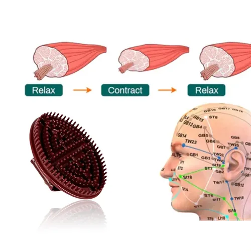 Cepillo De Masaje Para Espesar El Cabello Eelhoe Burgundy