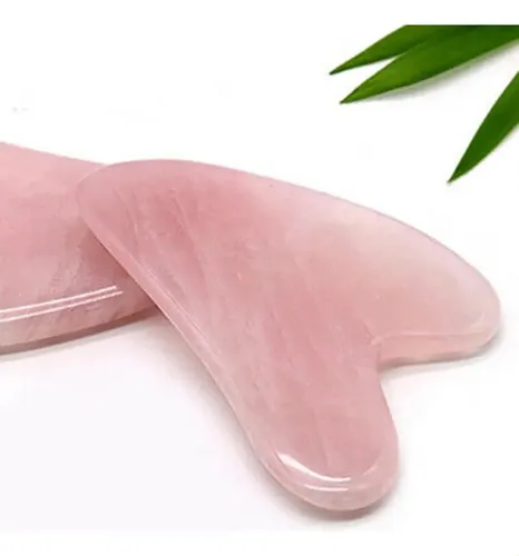 Mesa C* C# Natural Rose Gua Sha Para Masaje Facial, De C