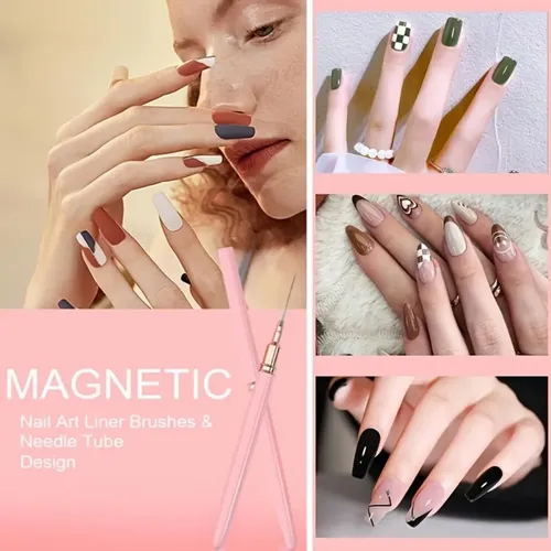 Set De 10 Plumas Para Arte De Uñas, Pinceles Finos Y De Prec