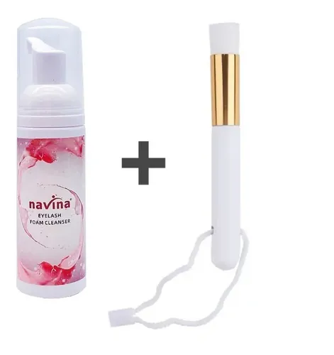 Lash Shampoo Navina Espuma Para Pestaña Mas Brocha Limpiador