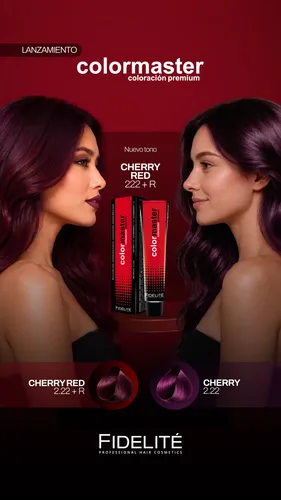 Pack X4 Tinturas Colormaster Fidelité Cherry Red 2.22 +r