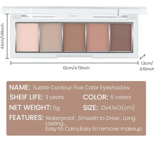 Paleta De Sombras Nude Matte Bdmytkx 5 Colores