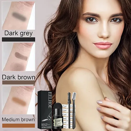 T-kit De Estampado De Cejas Natural Hairline Powder Quick Ey