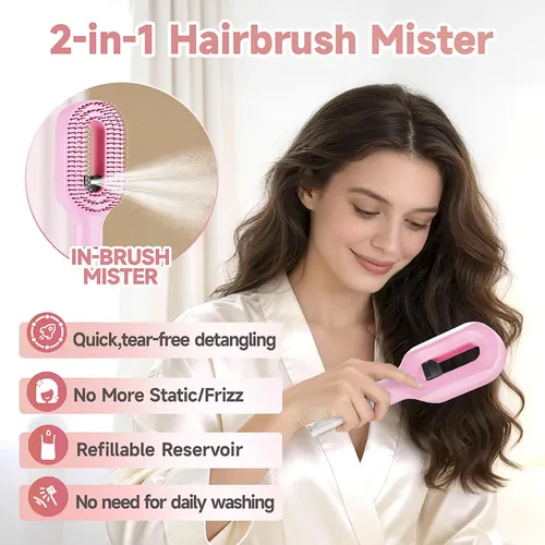 Mister Hair Brush – Cepillo Pulverizador De Niebla Y Polvo