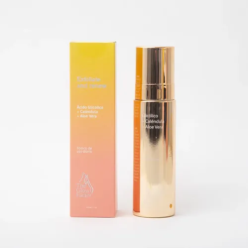 The Glow Factor Exfoliate and Renew – Tónico Exfoliante con Ácido Glicólico al 5%, Caléndula y Aloe Vera x 50ml