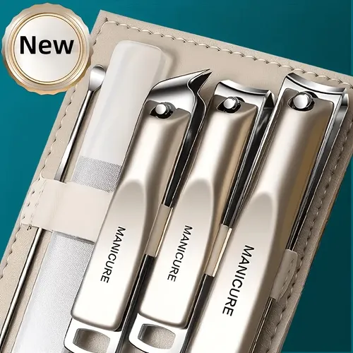 Set Alicate Y Cortaúñas Manicura 5 Piezas Con Estu 5pcs