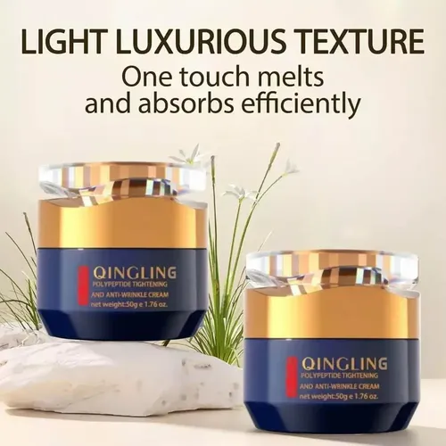 Crema Reafirmante Y Antiarrugas Con Polipéptidos Quinglin