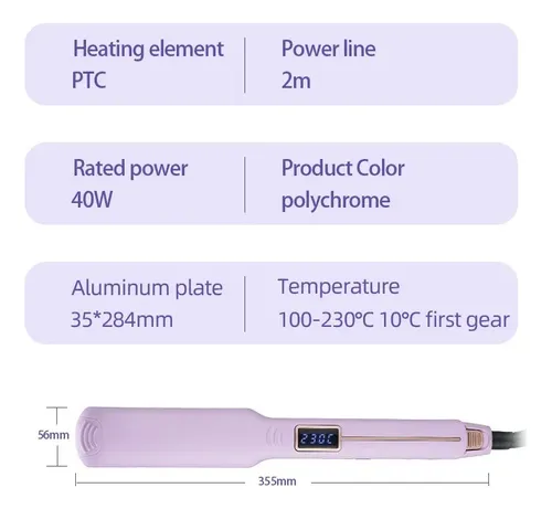 Plancha Modelador Volumen Raiz Cabello Lleno Ajuste Digital