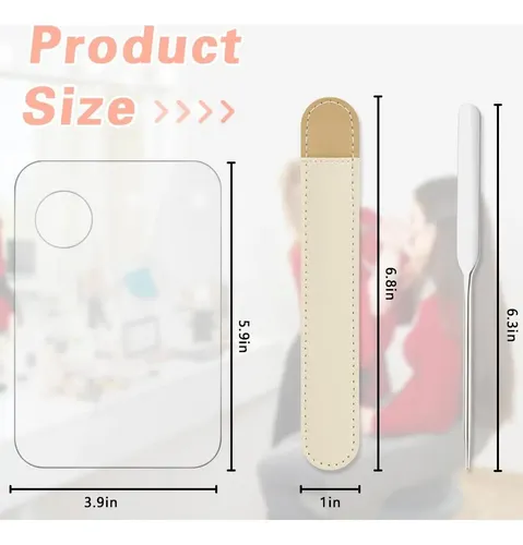 Paleta De Maquillaje Acrílica Con Espátula Y Estuche Para