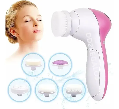 Cepillo Facial Limpiador Masajeador Exfoliante 5 En 1 A Pila