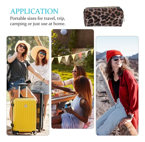 Bolso Organizador De Maquillaje Estampado Leopardo