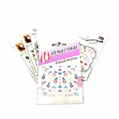 Lote 10 Sticker Decoracion Uñas 3d Colores Ydnis Maquillaje