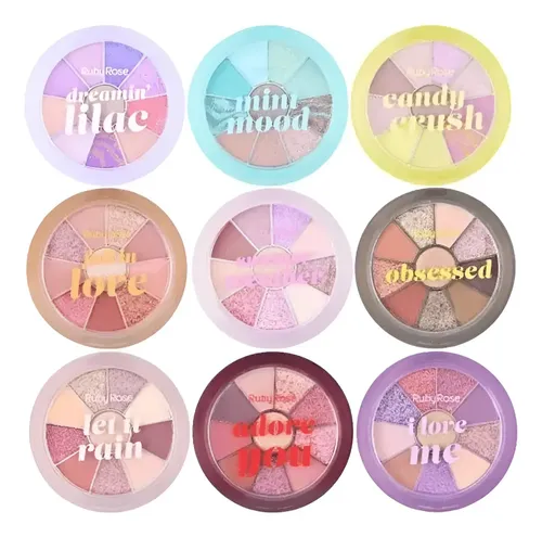 Kit De Sombra E Iluminador Estaciones Ruby Rose X 10 Tonos