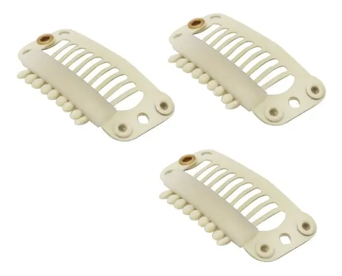 Micropeinetas Chica X3 C/silicona Extensiones Peluca Cortina