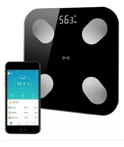 Balanza De Baño Bluetooth Familiar Ultra Slim 180kg