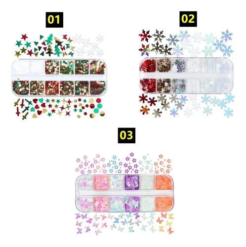 Lentejuelas De Mariposa Navideñas For Uñas Gt