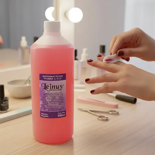 Quita Esmalte Uñas Profesional Manicuria Pedicura Leinus 1lt