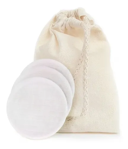 X3 Pads Limpieza Re Utilizable Desmaquillante Rostro Algodon