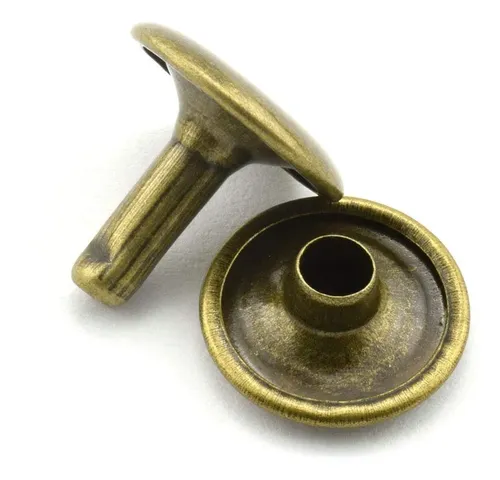 Ruiling 120pcs 12x12mm Bronze Double Cap Rapid Rivets Round