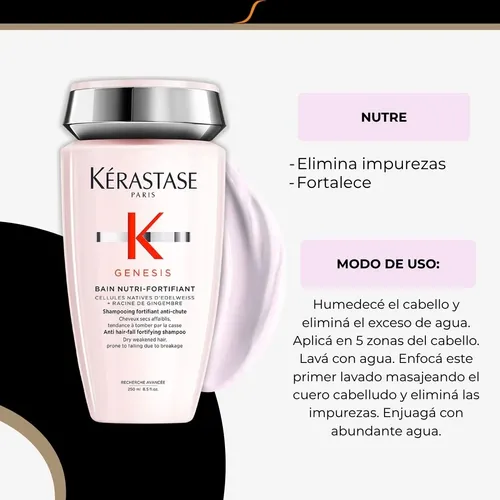 Shampoo Kérastase Genesis Nutri Fortifiant 250ml Anti Caída