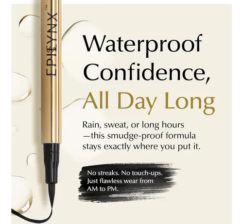 Eyeliner Líquido Impermeable Epilynx 2ml Negro Vegano