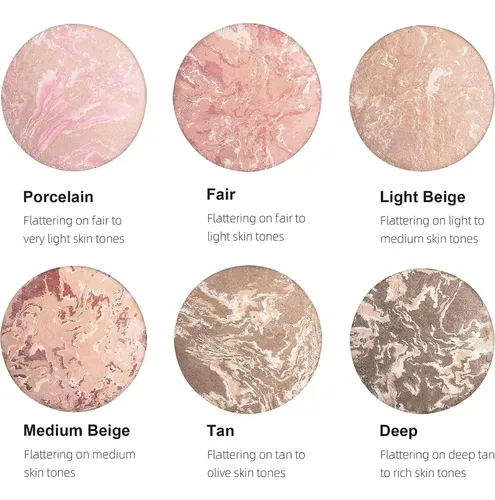 Base De Maquillaje Marble Marble Pressed Powder Porcelana