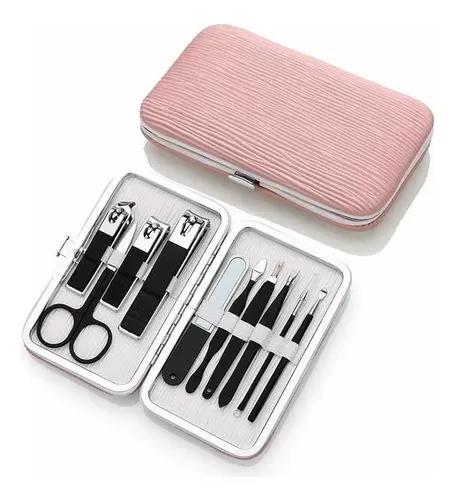 Set 10 Piezas Manicura Pedicura Estuche Alicate