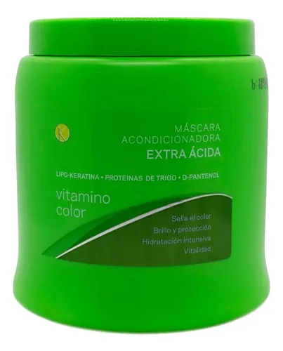 Kleno Extra Acida Máscara Vitamino Color Keratina Brillo 1kg