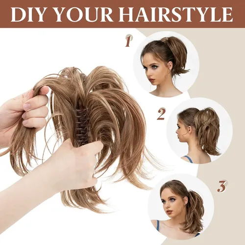Extensiones De Cabello Sintéticas Con Pinza En Forma De Cola