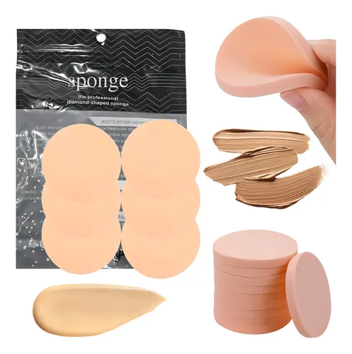 Esponjas Redondas Maquillaje Látex DD2 Blender Pack 6 Unidades