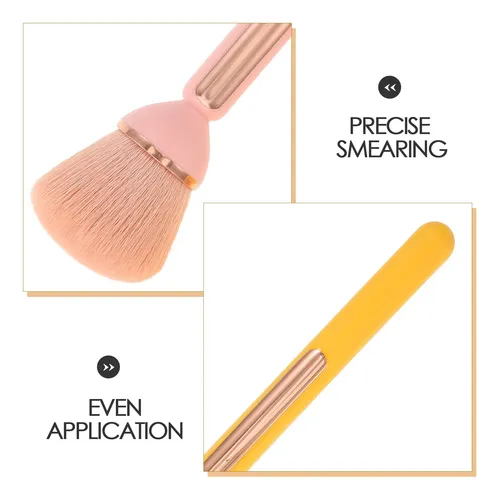 Set De 2 Brochas De Maquillaje Para Mujer: Polvo Y Rubor