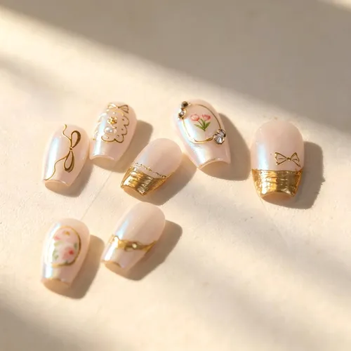 Pegatinas De Manicura Francesas Ligeras De Lujo, Pegatinas