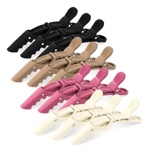 Havawish Clips Alligator 12 Piezas 12×2.5 Cm Color Negro