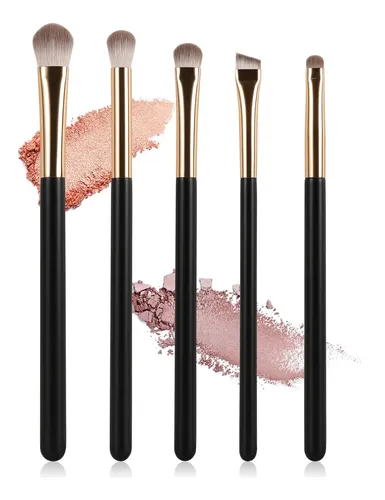 Set 5 Brochas Para Maquillaje De Ojos Acmebeauty Negro