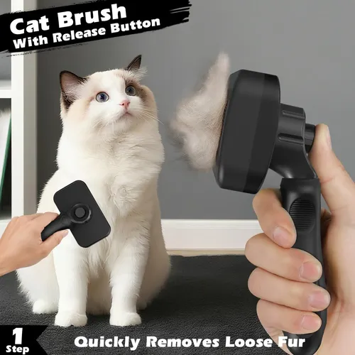 Kit De 3 Cepillos Para Uñas Cat Brush Comotech, Color Negro
