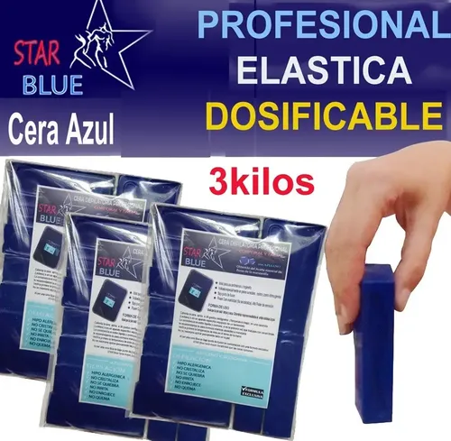 Cera Azul Elástica Depilacion X 3 Kg. Barras Star Blue