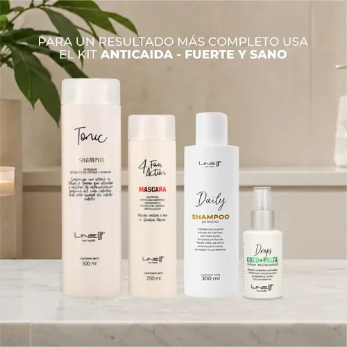 Shampoo Fortalecimiento Anticaída del Cabello Tonic Intensive con Ortiga y Romero que activan la Microcirculación Sanguínea, producto profesional, Botella x 500Mls Line Up