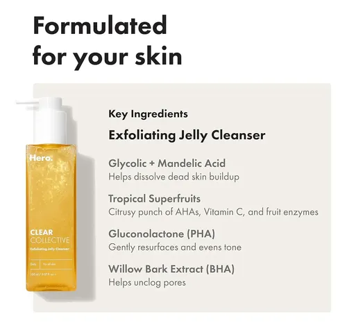 . Limpiador En Gel Exfoliante Hero Cosmetics 355t Collective