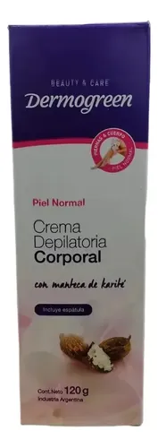 Crema Depilatoria Corporal Dermogreen Con Karite Y Espátula