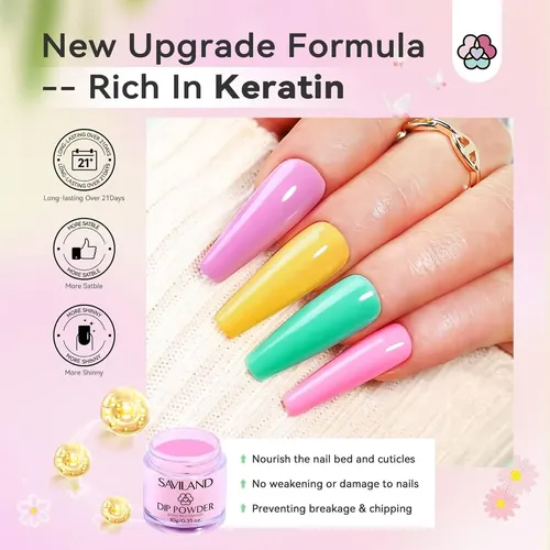 Kit Profesional De Uñas En Polvo Saviland 89 Pcs Summer