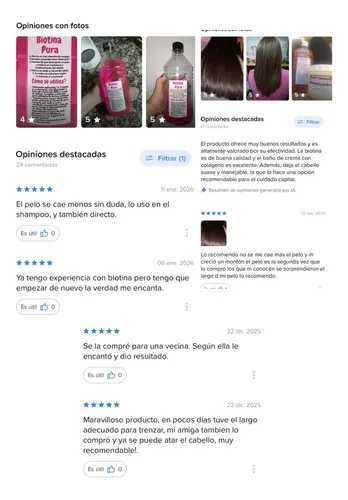 Biotina Pura Anticaída Y Crecimiento Capilar 1 Litro