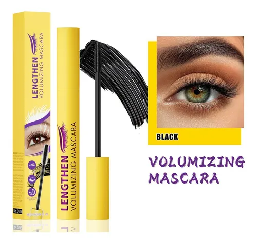 Maquillaje De Pestañas Máscara Voluminizadora Efecto Rizado Negro