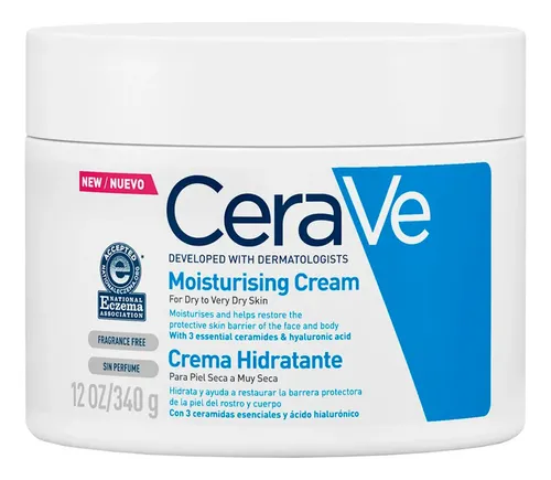 Cerave Crema Hidratante Piel Seca A Muy Seca Sensible 340g