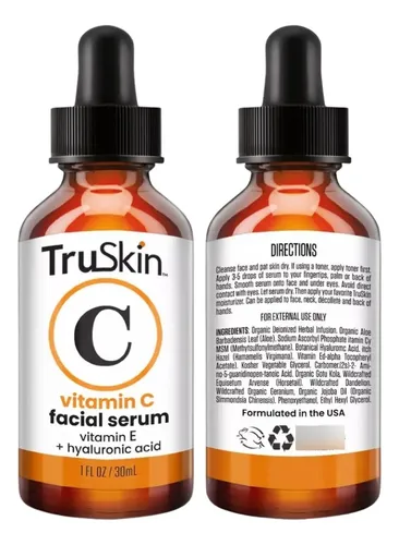 Sérum de Vitamina C Truskin Naturals para el Rostro con Ácido Hialurónico, 30 mL