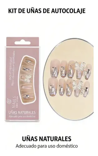 3set Uñas Postizas Set De 24 Piezas Manicura Diy Mixtos *3