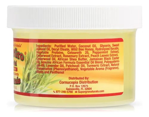 Gel Para El Cabello Supergro Extra Hold Con Aceite De Ricino